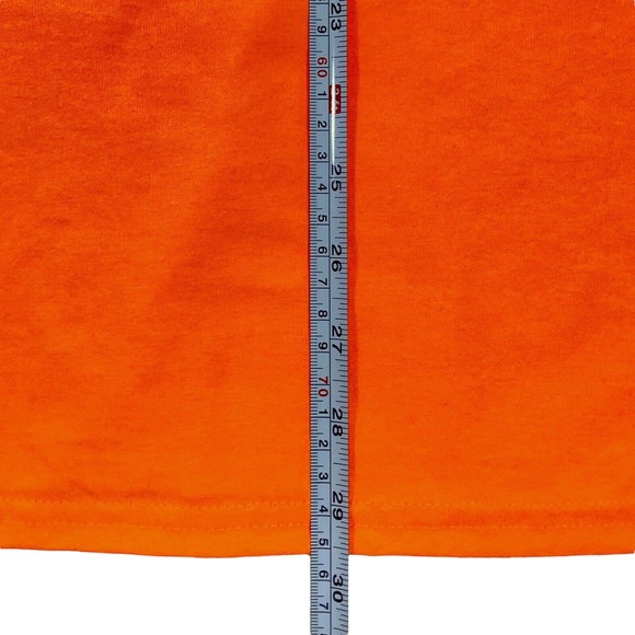 NWT Gildan Mens XL Ultra Cotton T-Shirt Short Sleeve Tee Preshrunk Safety Orange - Picture 9 of 9